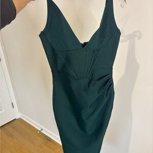 SHEIN Dark Green Midi Dress